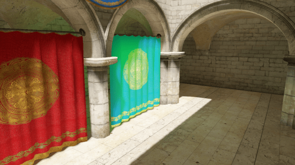 Self-emitting curtain and sun light